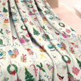 thumbnail image 3 of Beige Christmas Santa Pattern Blanket,Comfortable Soft Flannel Throw Blanket,All Season,Warm Lightweight Blankets for Sofa Bed Couch Living Room Chair,60"x80", 3 of 4