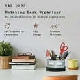 thumbnail image 3 of Rae Dunn by Designstyles Rotating Decorative Organizer - Steel Desktop Stationary Spinner Holder - 6 Compartment Table, Dresser and Counter Top Pen and Pencil Cup - Office, Home and Art Supplies, 3 of 3