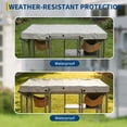 thumbnail image 5 of Large Outdoor Catio 79'' Cat Enclosure with 4 Platforms, Hammock, Condo and Waterproof UV-Resistant Roof, Outdoor Walk-in Metal Cat Patio Shelter for Multiple Cats 76''h, 5 of 8