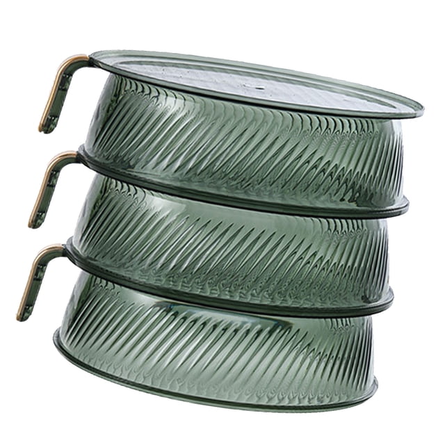 Cubierta de almacenamiento térmico apilable, cubierta de alimentos con aislamiento verde transparente Cubierta de alimentos con aislamiento transparente Cubierta de alimentos con aislamiento apilable Diseño elevado