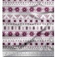 thumbnail image 1 of Soimoi Cotton Duck Fabric Stripe & Snowflake Ethnic Print Fabric by The Yard 42 Inch Wide, 1 of 1