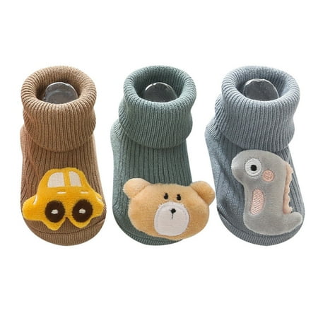 

〖CFXNMZGR〗Baby Socks Newborn Infant Baby Boy Girls Toddlers Indoor Animals Slipper Shoes Antislip Socks Booties First Walkers Socks