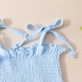 thumbnail image 5 of Tiijoy Girl Summer Outfits Solid Sleeveless Strap Peplum Top Shorts Set, Sizes 9-12 Months, 5 of 8
