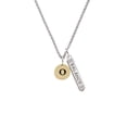 thumbnail image 2 of Delight Jewelry Goldtone Disc 1/2'' Initial - o - Silvertone Balance Bar Charm Necklace, 23", 2 of 4