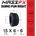 thumbnail image 3 of MASSFX Lawnmower and Garden Tire Set - Two 15x6-6 & Two 20x8-8 - 4 Ply Rating - 1/4" Tread Depth - 15x6x6 & 20x8x8 (Four Pack), 3 of 9