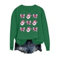 thumbnail image 5 of HOMBOM Green Sweatshirts for Women Crewneck Light Up Christmas Funny Xmas Santa Merry Ladies Sweatshirt Fall, 5 of 6
