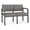 Castillo Gray, variant on Lenox Wood Reception Waiting 2-Seat Tandem Seating / Black Wood / Brown