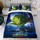 thumbnail image 4 of El Grinch Conjunto de sábanas temático, trío de piezas, cómodo y amigable con la piel, diseño único, regalo de decoración para el hogar para familiares, amigos y fans,173cm *218cm, 4 of 6