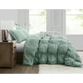 thumbnail image 5 of TRULY SOFT Oversized Puffer Green King 3 Piece Comforter Set, Solid Color Themed, Oeko-TEX Certified Confidence, 5 of 10