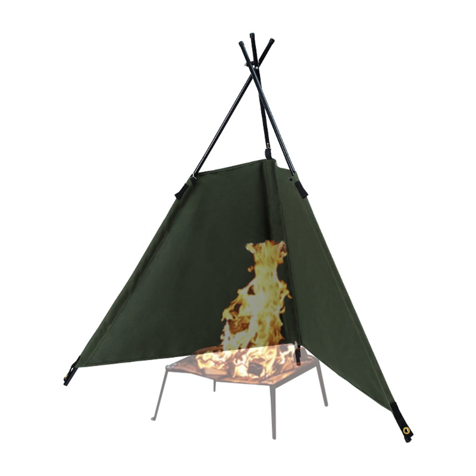 bescherming opleggen Prestatie Outdoor Folding Canvas Windscreen Campfire Windshield for Camping Cooking  Picnic - Walmart.com