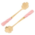thumbnail image 3 of OFFIGAM 2pcs Cute Flower Tea Spoons Stainless Steel Coffee Stirring Spoons For Dessert Small Petal Shaped Spoons For Tea And Coffee Creative Tableware For Tea Party, 3 of 10