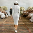 thumbnail image 4 of Dress Robe Femme French Elegant Maxi Dress for Ladies High-End Style In Urban Areas Midi Dress for Women Formal Occasion Women's Clothes Roupas Feminina, 4 of 4