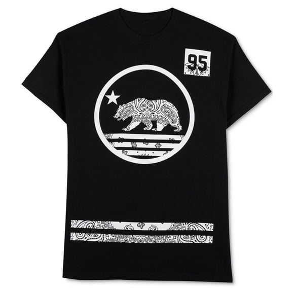 Jem T-Shirt Graphique Cali Bear 95 pour Hommes, Noir, Petit