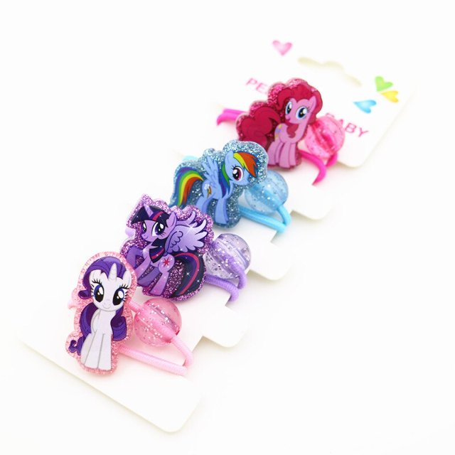 My Little Pony Horquilla para niñas, Cuerda de pelo linda brillante, Respiración de acceso de anime, Pinkie Rainbow Princess, Billy Stria, Juguetes para bebés, Regalo de decoraciones para niñas zhangyuxiang LED