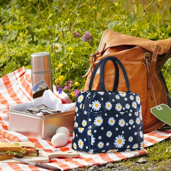 CGZQFEI Insulated Lunch Tote Bag with Front Pocket - Thermal Reusable Lunchbox for Men/Women Office & Picnic Use,Insulated Lunch Box Bag,Women's Lunch Tote,Men's Work Picnic Bag