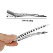 12pcs Alligator Hair Clips, EEEkit Silver Metal Hair Sectioning Clips for Women Girls, Duck Bill Clips for Styling, 3.5''
