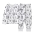 thumbnail image 1 of Childrens Set,Casual Printed Color Long Sleeve Diy Hand Drawing 2 Piece Elastic Waist, 1 of 5
