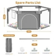 thumbnail image 7 of babyeap 50 Inch Baby Playpen,Fence Baby Play Yard for Indoors Outdoors,Hexagonal Toddler Playpen,Dark Gray, 7 of 7