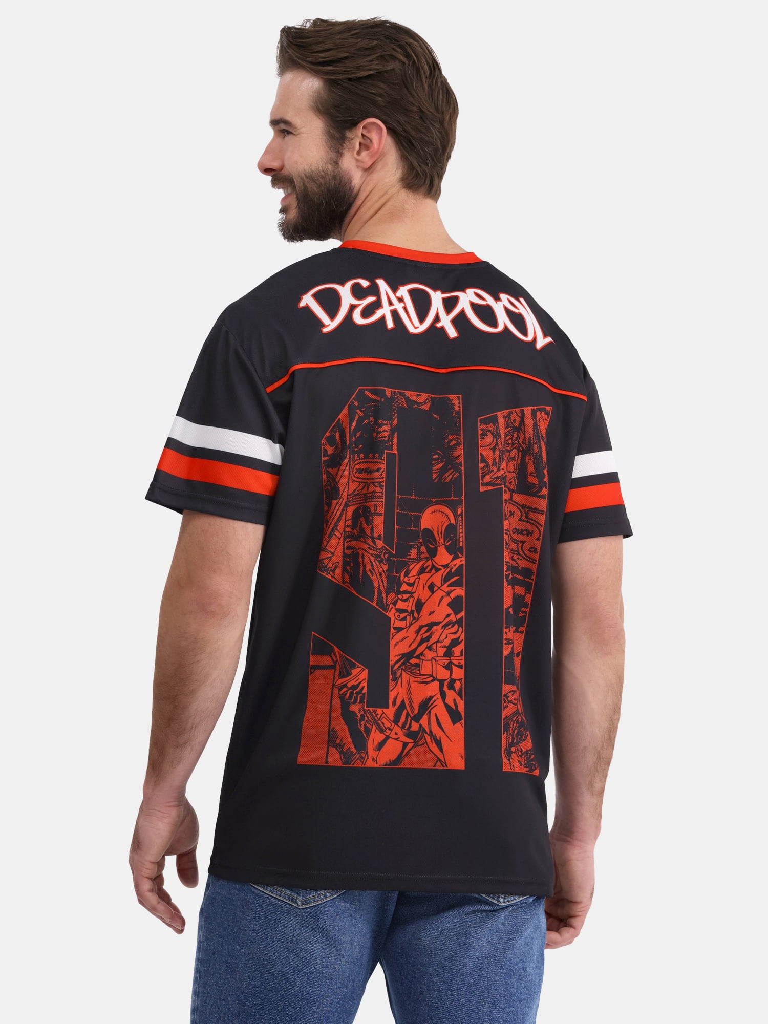 Deadpool Men's and Big Men's Graphic Soccer Jersey, Sizes XS-3XL