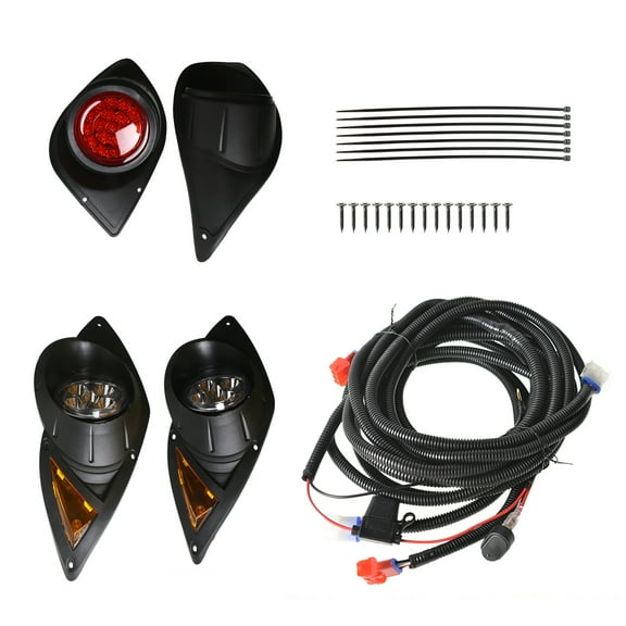 munirater Golf Cart Headlight & Tail Light All LED Light Kit 2007-up For Yamaha Drive G29