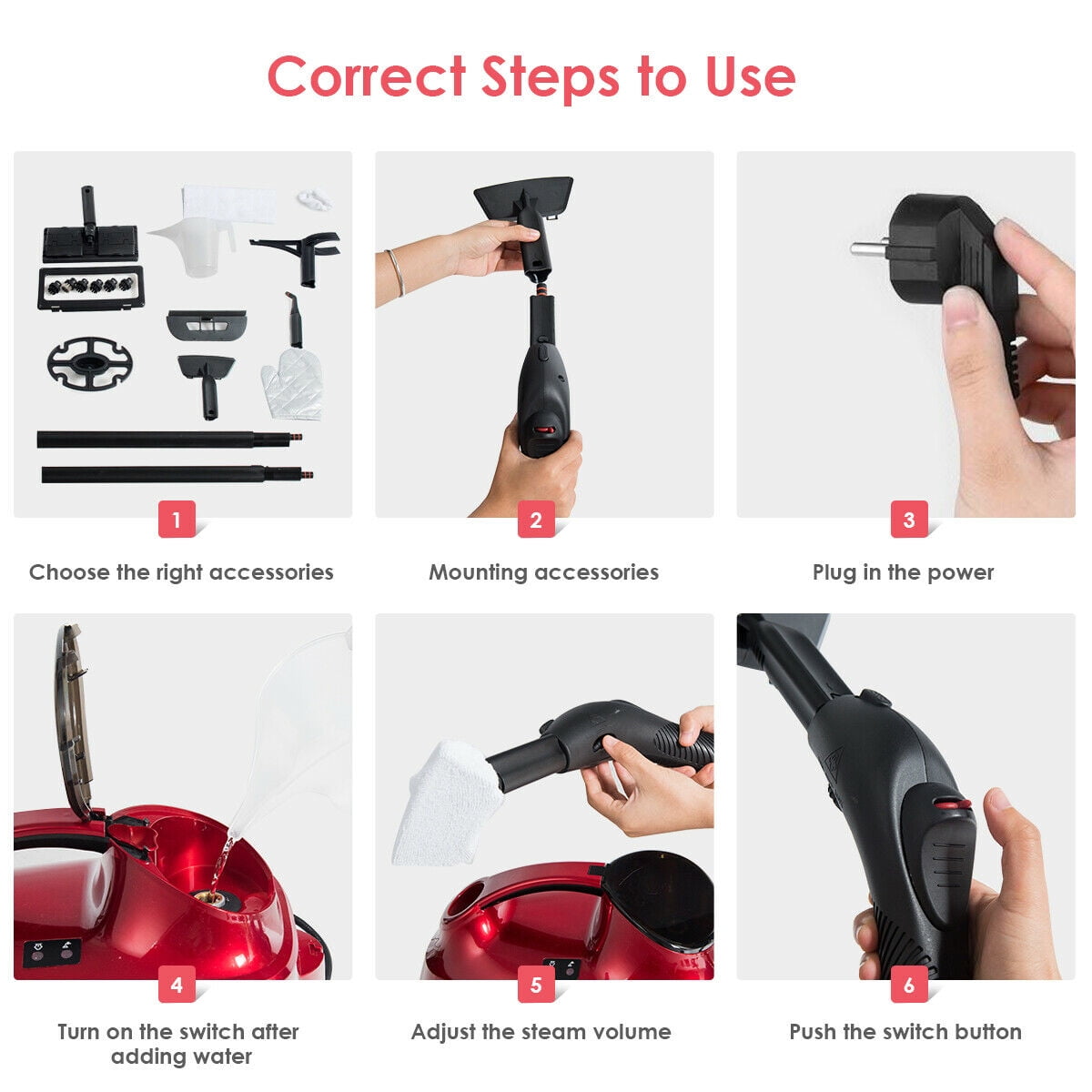 costway 2000w steam cleaner