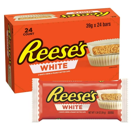 Reese S White Creme Peanut Butter Cups 1.5 Oz 24 Count