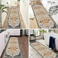 thumbnail image 7 of Findosom 2'x8' Vintage Runner Rug 0.4" Distressed Hallway Rug Non Slip Laundry Runner Rug Decor Rug Washable Runner Rug Kitchen Floor Mat Entryway Rug Runner for Laundry Kitchen Dark, Orange, 7 of 7