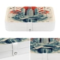 thumbnail image 4 of Independence Day Elegant Jewelry Box Organizer with Removable Compartment and Earring Holder - Portable PU Leather Storage Case, 4 of 6