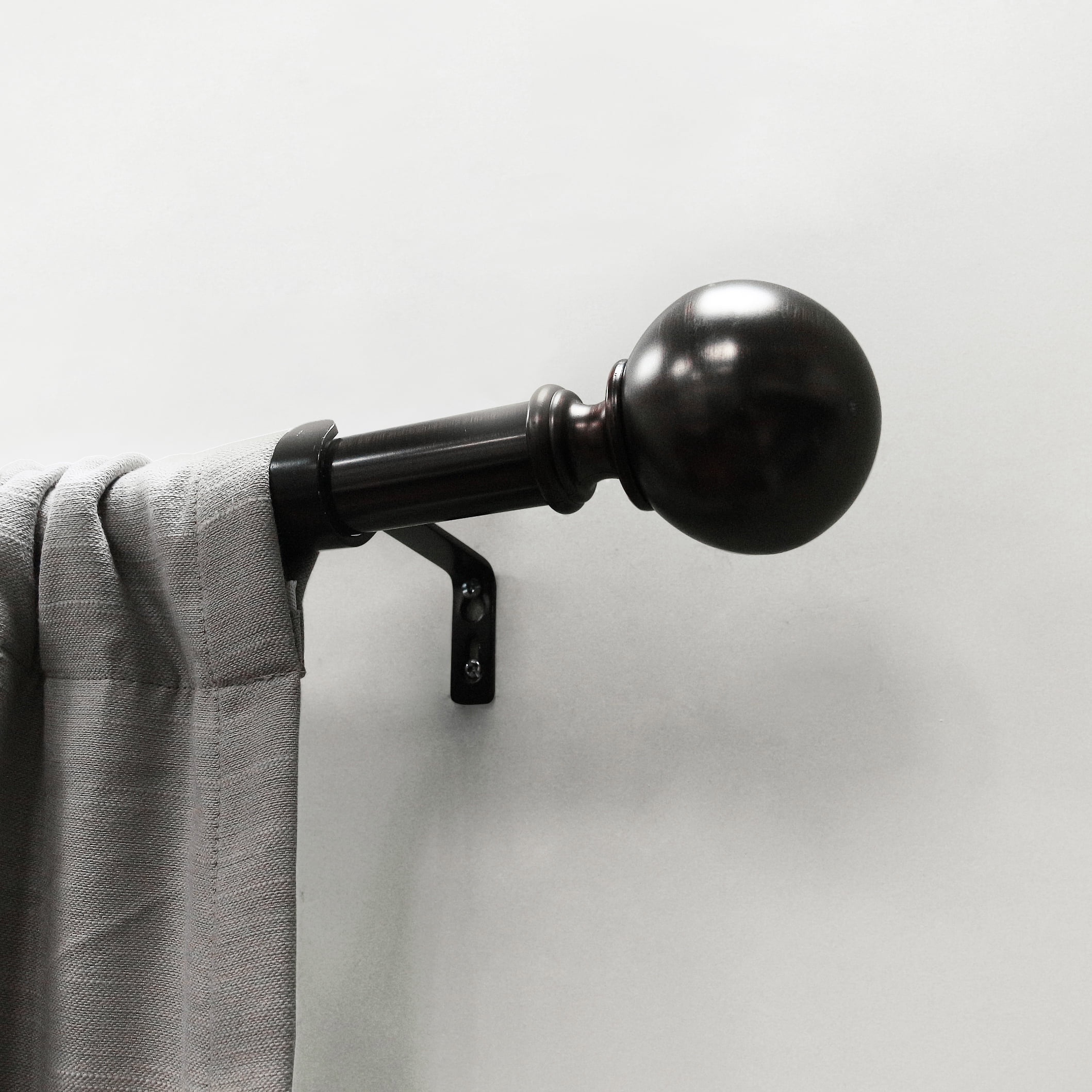 Lumi 1" Metal Ball Curtain Rod Oil Rubbed Bronze 72" - 144"