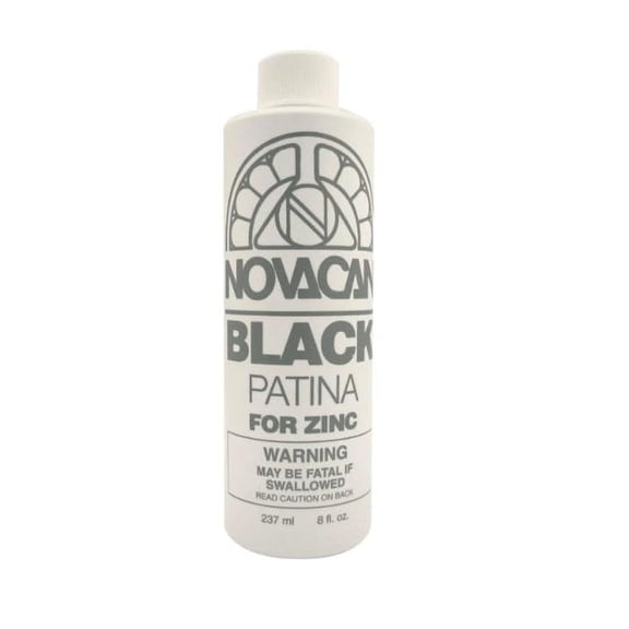 Novacan Black Patina for Zinc 8oz.