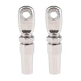 thumbnail image 1 of 2x accesorios de metal de material acero inoxidable 316. Montaje de aparejo de aparejo de bricolaje para cuerda de 3 mm Cola Acoplamiento de cable de alambre, 1 of 7