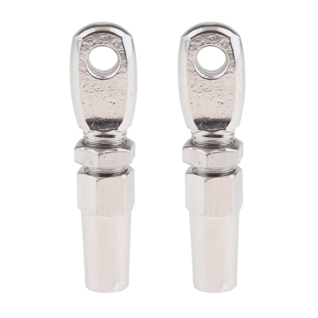 2x accesorios de metal de material acero inoxidable 316. Montaje de aparejo de aparejo de bricolaje para cuerda de 3 mm Cola Acoplamiento de cable de alambre