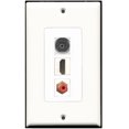 thumbnail image 1 of Ultra Spec Cables 1 Port HDMI 1 Port RCA Red 1 Port Toslink Wall Plate F/F DecorZ, 1 of 1
