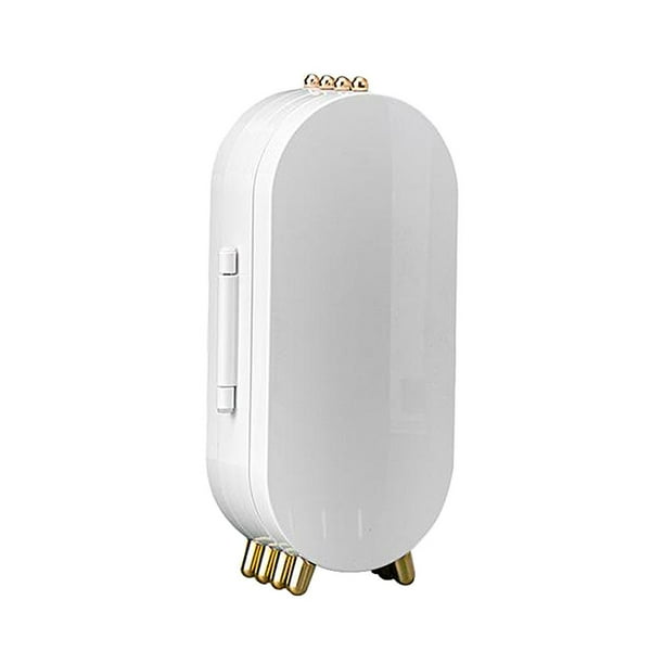 Organizador de maquillaje de escritorio elegante, plegable, con cajón. blanco