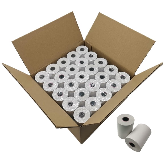 Rollos de papel térmico sin BPA (50 rollos) de 57 mm x 15 m