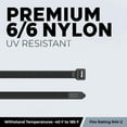 thumbnail image 4 of Best Connections 14" Black Nylon Cable Ties, 50 Lb Tensile Strength, 500 Piece Pack, 4 of 6