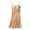 Khaki, variant on Xijirk Women's Spaghetti Strap Nightgown with Built-In Shelf Bra Mid-Length Dress for Sleep & Lounging,L