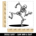 thumbnail image 2 of Happy Spooky Dancing Skeleton Bones Self-Inking Rubber Stamp Ink Stamper - Blue Ink - Large 1-1/2 Inch, 2 of 7