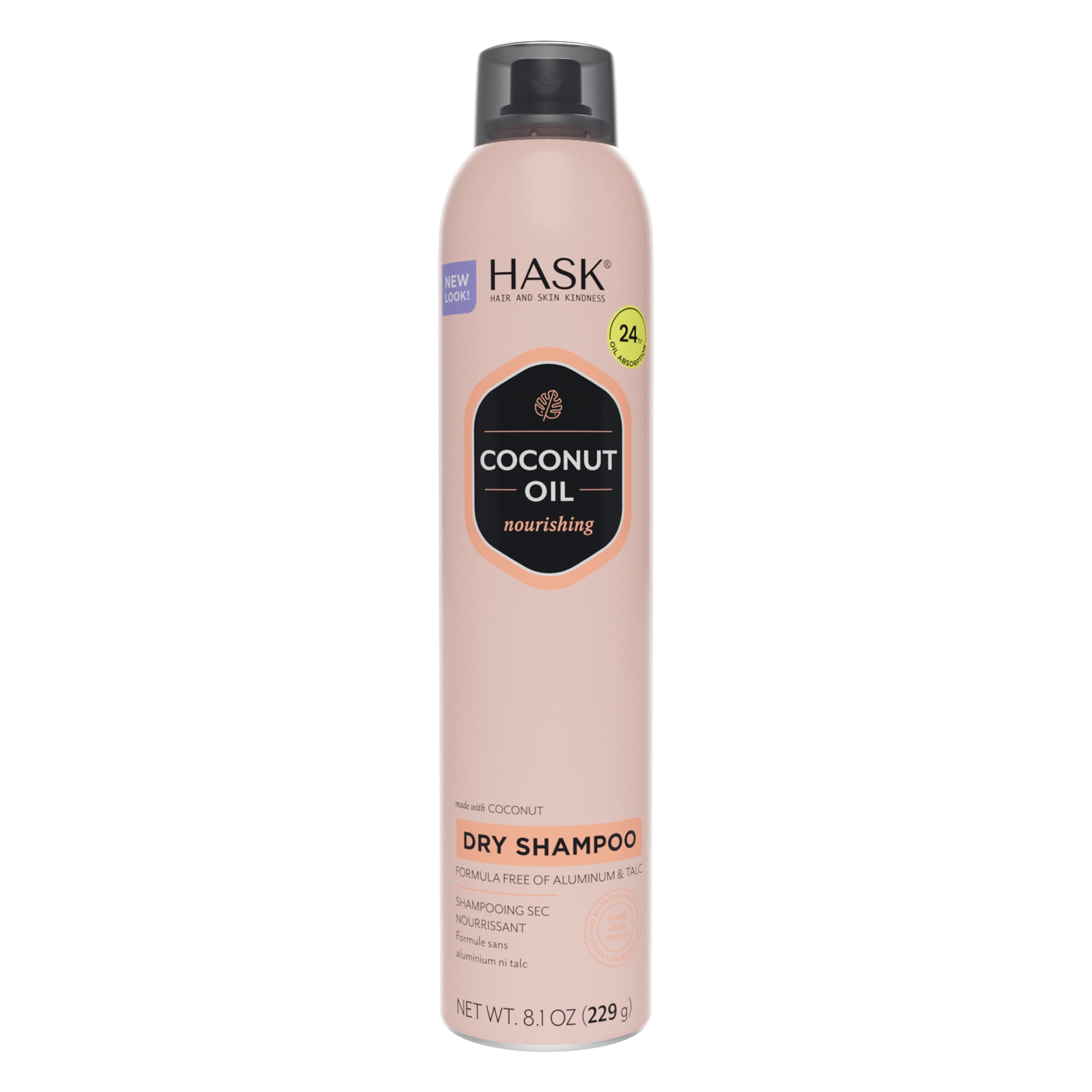 (4 pack) HASK Coconut Oil Nourishing Dry Shampoo, 8.1oz