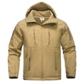 thumbnail image 2 of Umfun Performance Softshell Jackets for Men Hooded Full Zip Waterproof Windproof Outdoor Coat with Multiple Zippered Pockets for Hiking Camping Work, 2 of 9