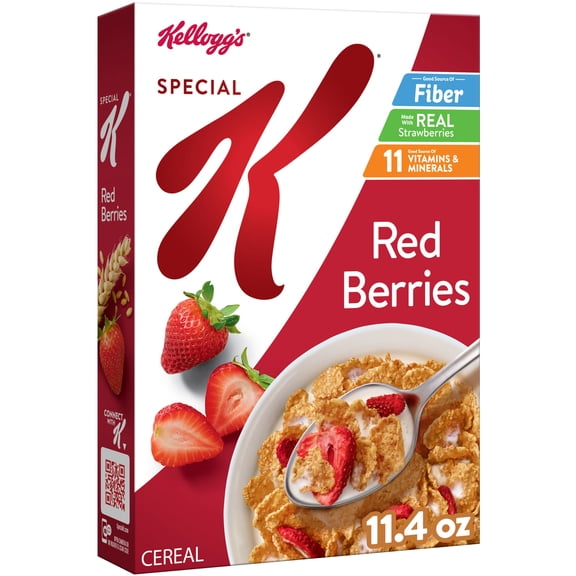 Kellogg's Special K Red Berries Breakfast Cereal, Good Source of Fiber, 11.4 oz