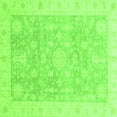 thumbnail image 1 of Ahgly Company Indoor Square Oriental Green Modern Area Rugs, 7' Square, 1 of 4