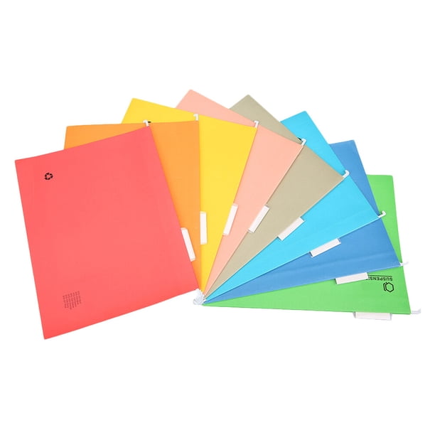 Carpeta de archivo colgante de 8 piezas, soporte para archivadores, papel resistente al desgaste, organizador de documentos, suministros de oficina de escritorio (mixto)