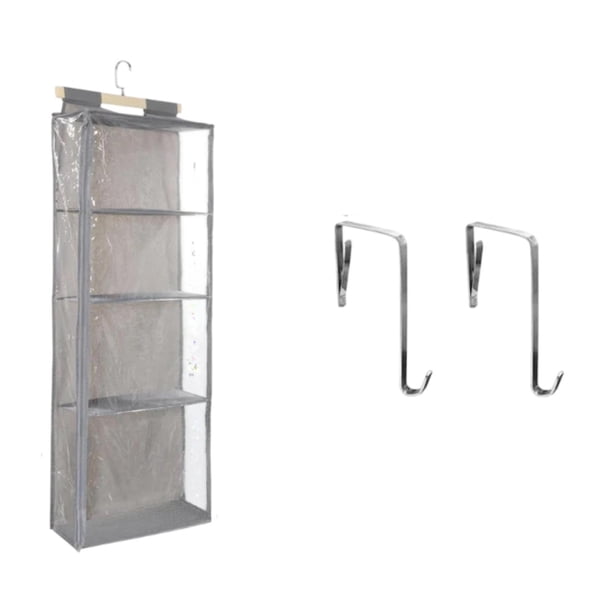Organizador sobre la puerta, estante de almacenamiento colgante para puerta con 2 ganchos detrás de la puerta, almacenamiento para animales de