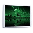 thumbnail image 2 of Designart "Mysterious Emerald Horse" Unicorns Floater Framed Wall Decor, 2 of 5