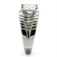 thumbnail image 5 of High polished (no plating) Stainless Steel Ring with AAA Grade CZ in Clear for Women Style TK028, 5 of 5