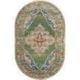 thumbnail image 1 of Unique Loom Isabella Intricate Design Area Rug 5' x 8' Oval Green/Beige, 1 of 1