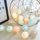 thumbnail image 2 of USB Macarons Globes Luces LED 6M 40er Luces de cadena de bolas de algodón, decoraciones navideñas para el hogar, niñas, niños, decoración del ambiente de la boda de la habitación,, 2 of 5