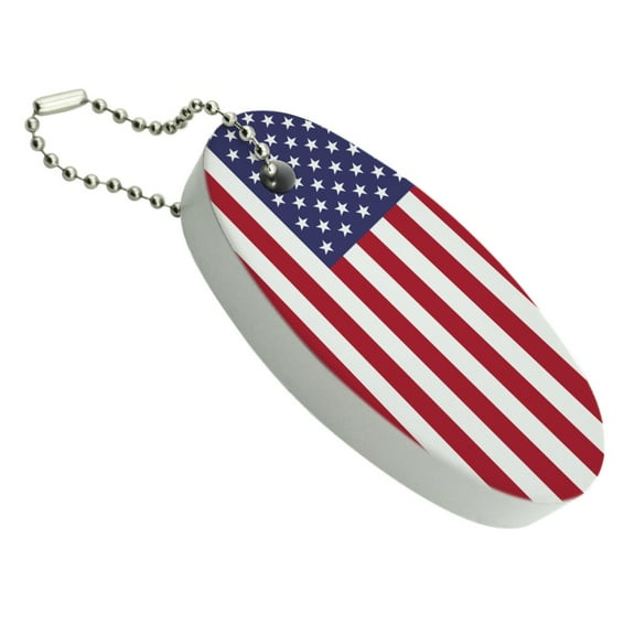 United States of America American USA Flag Floating Foam Keychain Fishing Boat Buoy Key Float