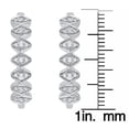 thumbnail image 4 of KATARINA 1/3 cttw Diamond Hoop Earrings in 10K White Gold, 4 of 5